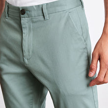 Load image into Gallery viewer, Light Sage Green Slim Fit Stretch Chino Trousers