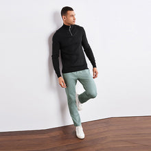 Load image into Gallery viewer, Light Sage Green Slim Fit Stretch Chino Trousers