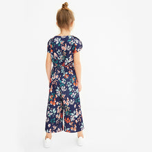 Load image into Gallery viewer, Navy Blue Floral Print Jumpsuit (3-12yrs)