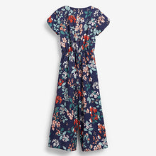 Load image into Gallery viewer, Navy Blue Floral Print Jumpsuit (3-12yrs)