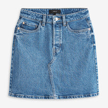 Load image into Gallery viewer, Mid Blue Denim Mini Skirt