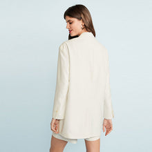 Load image into Gallery viewer, White Soft Twill Blazer