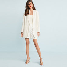 Load image into Gallery viewer, White Soft Twill Blazer