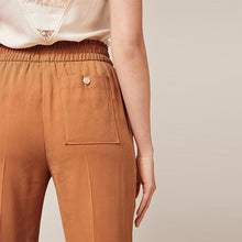 Load image into Gallery viewer, Bronze Brown Twill Smart Taper Leg Trousers