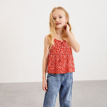 Load image into Gallery viewer, Red Ditsy Tie Front Blouse (3-12yrs)
