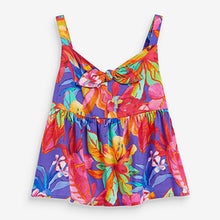Load image into Gallery viewer, Tropical Tie Front Blouse (3-12yrs)