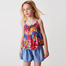 Load image into Gallery viewer, Tropical Tie Front Blouse (3-12yrs)