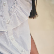 Load image into Gallery viewer, White Tie Front Frill Blouse (3-12yrs)