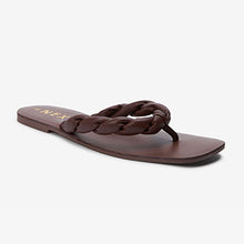 Load image into Gallery viewer, Chocolat Brown Toe Post Twist Sandals