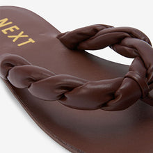 Load image into Gallery viewer, Chocolat Brown Toe Post Twist Sandals