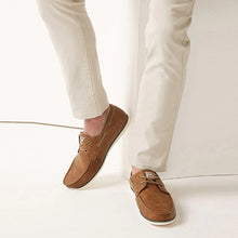Load image into Gallery viewer, Tan Brown Boat Shoes