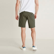 Load image into Gallery viewer, Khaki Green Slim Fit Stretch Chino Shorts