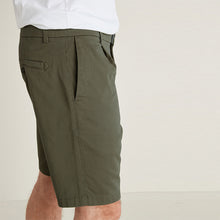 Load image into Gallery viewer, Khaki Green Slim Fit Stretch Chino Shorts