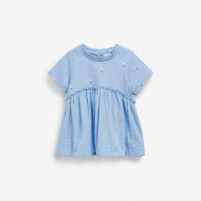 Load image into Gallery viewer, Blue Ditsy Blouse (3mths-5yrs)