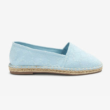 Load image into Gallery viewer, Light Blue Forever Comfort Square Toe Espadrille Slip On Shoes