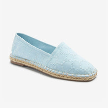 Load image into Gallery viewer, Light Blue Forever Comfort Square Toe Espadrille Slip On Shoes