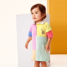 Load image into Gallery viewer, Pastel Short Sleeve Rugby Polo Dress (3mths-6yrs)