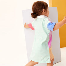 Load image into Gallery viewer, Pastel Short Sleeve Rugby Polo Dress (3mths-6yrs)