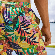 Load image into Gallery viewer, Multicolour Leaf Printed Swim Shorts