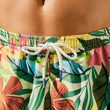 Load image into Gallery viewer, Multicolour Leaf Printed Swim Shorts