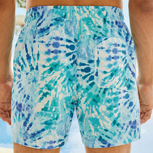 Load image into Gallery viewer, Blue Tie Dye Printed Swim Shorts