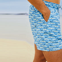 Load image into Gallery viewer, Blue Marlin Fish Printed Swim Shorts