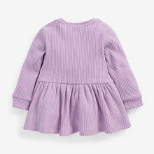 Load image into Gallery viewer, Lilac Purple Long Sleeve Knitted Peplum Legging Set (3mths-5yrs)