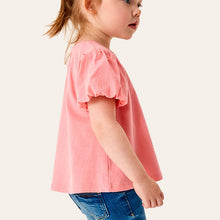 Load image into Gallery viewer, Blush Pink Cotton Puff Sleeve T-Shirt (3mths-6yrs)