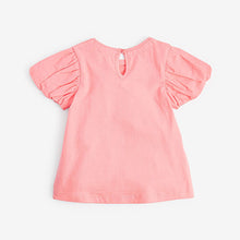 Load image into Gallery viewer, Blush Pink Cotton Puff Sleeve T-Shirt (3mths-6yrs)