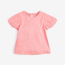 Load image into Gallery viewer, Blush Pink Cotton Puff Sleeve T-Shirt (3mths-6yrs)