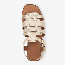 Load image into Gallery viewer, Gold Forever Comfort® Leather Gladiator Sandals