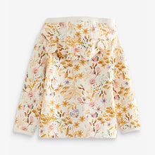 Load image into Gallery viewer, Ochre Floral Lightweight Jersey Baby Jacket (0mths-18mths)