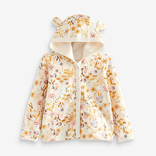 Load image into Gallery viewer, Ochre Floral Lightweight Jersey Baby Jacket (0mths-18mths)