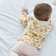Load image into Gallery viewer, Ochre Floral Lightweight Jersey Baby Jacket (0mths-18mths)