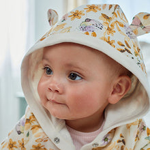 Load image into Gallery viewer, Ochre Floral Lightweight Jersey Baby Jacket (0mths-18mths)
