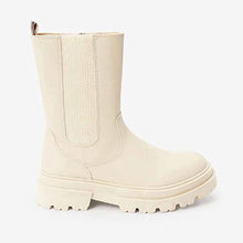 Load image into Gallery viewer, Bone White Mid Height Chunky Boots (Older Girls)