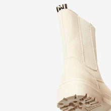 Load image into Gallery viewer, Bone White Mid Height Chunky Boots (Older Girls)