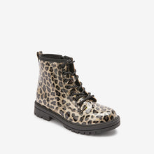 Load image into Gallery viewer, Animal Patent Glitter Next Warm Lined Lace-Up Boots (Older Girls)