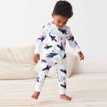 Load image into Gallery viewer, Purple/White Space Camouflage 3 Pack Snuggle Pyjamas (9mths-12yrs)