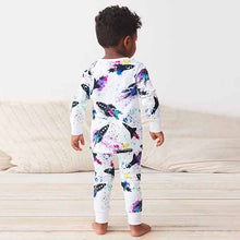 Load image into Gallery viewer, Purple/White Space Camouflage 3 Pack Snuggle Pyjamas (9mths-12yrs)