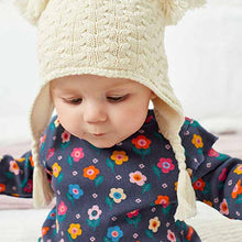 Load image into Gallery viewer, Navy Blue Floral Baby Top And Legging Set (0mth-18mths)