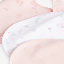 Load image into Gallery viewer, Pink Bunny 3 Pack Baby Bibs