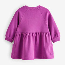 Load image into Gallery viewer, Purple Sweat Dress (3mths-6yrs)