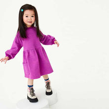 Load image into Gallery viewer, Purple Sweat Dress (3mths-6yrs)