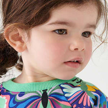 Load image into Gallery viewer, Green Butterfly Sweat Dress (3mths-6yrs)