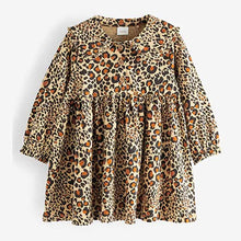 Load image into Gallery viewer, Animal Print Collar Tea Dress (3mths-6yrs)