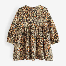 Load image into Gallery viewer, Animal Print Collar Tea Dress (3mths-6yrs)