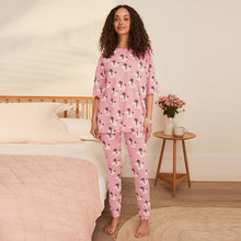 Load image into Gallery viewer, Pink Poodle Cotton Blend Legging Pyjamas