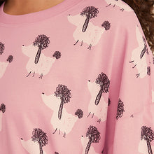 Load image into Gallery viewer, Pink Poodle Cotton Blend Legging Pyjamas