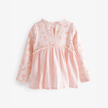 Load image into Gallery viewer, Pale Pink Bunny Long Sleeve Blouse (3mths-6yrs)